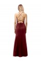 Outlet Fit and Flare Halter Neckline Stretch Crepe Prom Dress with Strappy Back UK