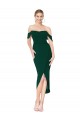 Outlet Off the Shoulder Short Knee Length Crepe Wrap Cocktail Prom Dress / Homecoming Dress UK