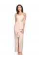 Outlet Long Full Length Ruffles Strapless Low Back Crepe Prom Dress with Straps UK