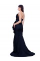 Outlet Long Strapless Sweep Train Low Back Crepe Prom Dress UK