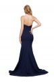 Outlet Fit and Flare Sweetheart Long Crepe Prom Dress with Sweep Train UK