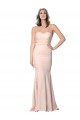 Outlet Full Length Sweetheart Crepe Prom Dress with Tulle Overlay UK