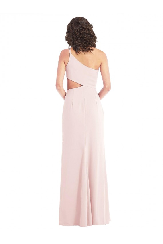 Outlet Flirty One Shoulder Midriff Cutout Maxi Crepe Prom Dress UK
