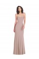 Outlet Strapless Princess Line Crepe Mermaid Prom Dress UK