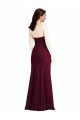 Outlet Strapless Crepe Maxi Prom Dress with Front Slit UK