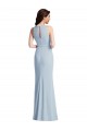 Outlet Halter Maxi Prom Dress with Cascade Ruffle Slit UK