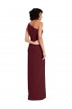 Outlet Sleek One Shoulder Long Crepe Prom Dress with Daring Slit UK