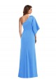 Outlet One Shoulder Bell Sleeves Trumpet Prom Dress UK