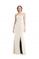 Outlet Long Strapless Tuxedo Maxi Prom Dress with Front Slit & Pockets UK