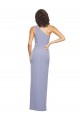 Outlet Floor Length One Shoulder Crepe Prom Dress with Pencil Skirt and Side Split UK
