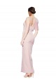 Outlet One Shoulder Tulle Overlay Sweetheart Neckline Long Crepe Prom Dress with Thigh Split UK