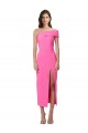 Outlet One Shoulder Neckline Short Midi Length Crepe Cocktail Prom Dress / Homecoming Dress UK
