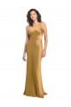 Outlet One Shoulder Long Floor Length Stretch Satin Slip Prom Dress UK
