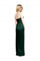 Outlet Scooped Strapless Neckline Stretech Satin Prom Dress with Side Slit UK