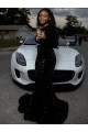 Outlet One Shoulder Long Sleeves Long Sweep Train Velvet Sequin Prom Dress UK