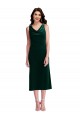 Outlet Cowl Neck Velvet Midi Length Cocktail Prom Dress / Homecoming Dress UK