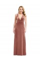 Outlet Plunging Neckline Velvet Maxi Prom Dress with Criss Cross Open Back UK