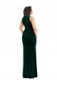 Outlet Square Neck Long Velvet Maxi Prom Dress UK