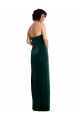 Outlet Scooped Strapless Long Velvet Prom Dress with Daring Side Slit UK