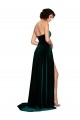 Outlet Sweetheart Fluid Velvet Prom Dress with High Split UK